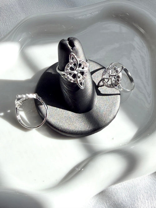 Silver 925 witch knot ring | Celtic ring for protection symbol | Anillo de plata 925 nudo de bruja
