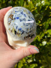 Witches Shield of Protection Herbal Intention Large Skull Crystal Candle | Ritual Altar Tool Stone Spell Scented Soy Gift Dragons Blood