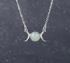 Triple Moon Crystal Necklaces