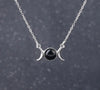 Triple Moon Crystal Necklaces