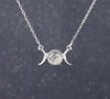 Triple Moon Crystal Necklaces
