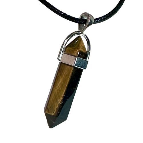 Tiger Eye Bullet Point Necklace