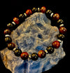 Tiger’s Eye & Black Onyx Power Bracelet — Handmade in Puerto Vallarta Mexico — Protection & Confidence Stone Bracelet for Large Wrists