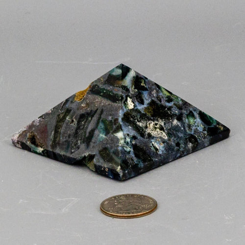Moss Agate Pyramid 2.85 Inch 206g Small Growth Stone